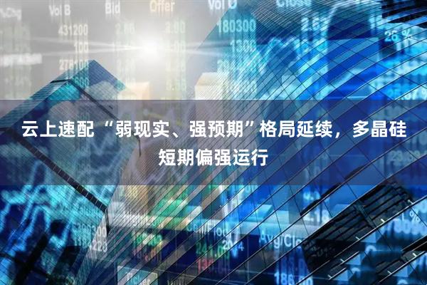 云上速配 “弱现实、强预期”格局延续，多晶硅短期偏强运行